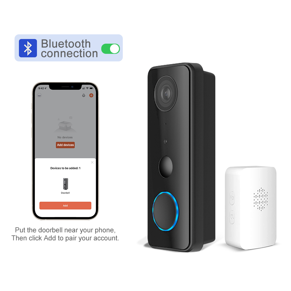 Peephole Camera Viewer - 2MP 1080P Tuya APP Bluetooth Low