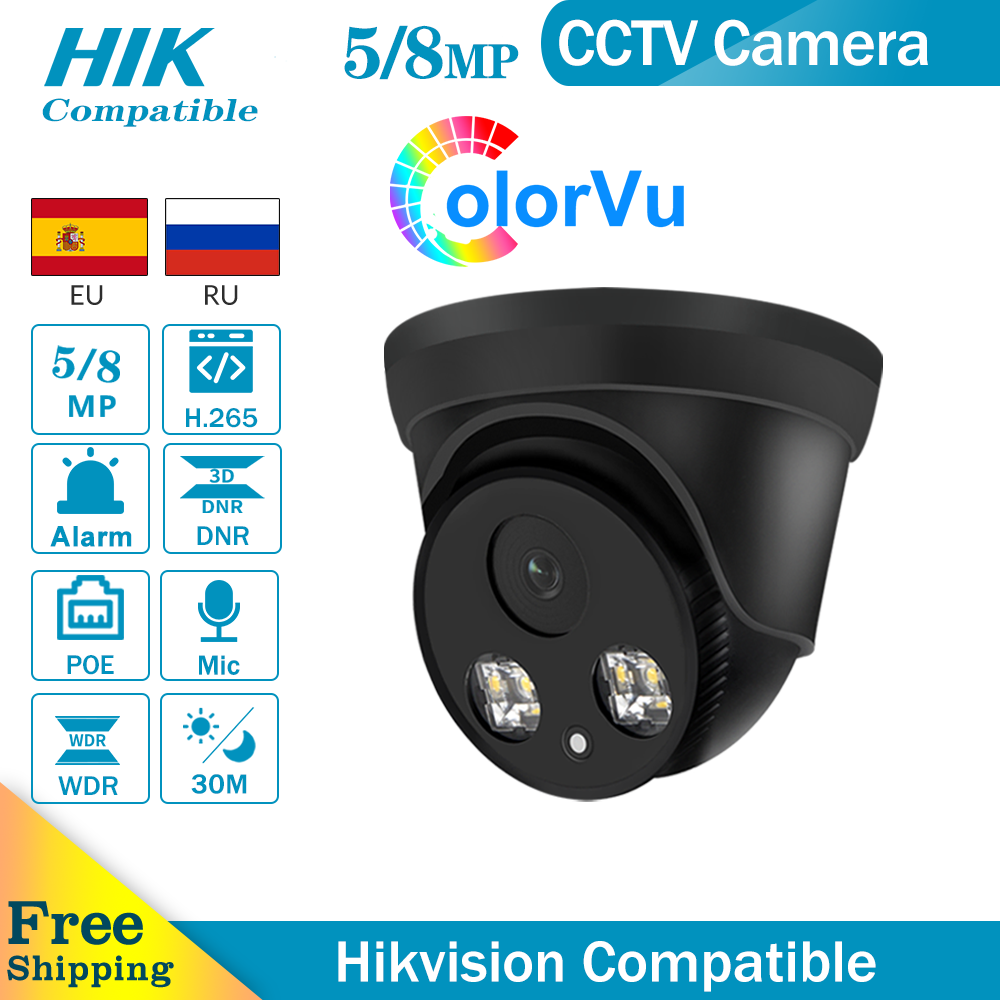 Home Security Hikvision - Hikvision Compatible ColorVu 5MP Dome POE