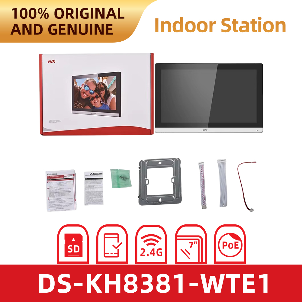 Home Security System Hikvision - Hikvision DS-KH8381-WTE1 7 Inch Touch Screen