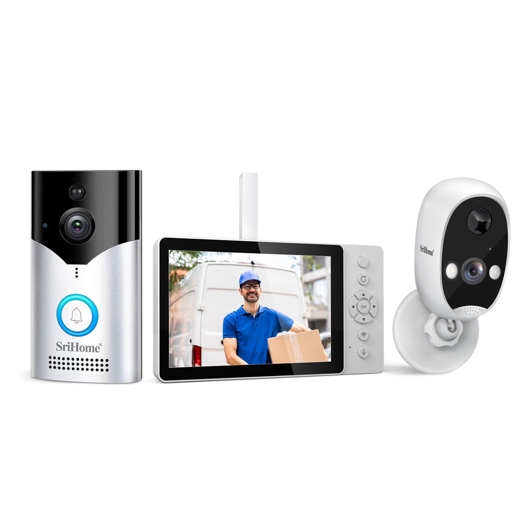Peephole Camera Viewer - Srihome SH054+DH008 4MP 1400P Low Comsunption