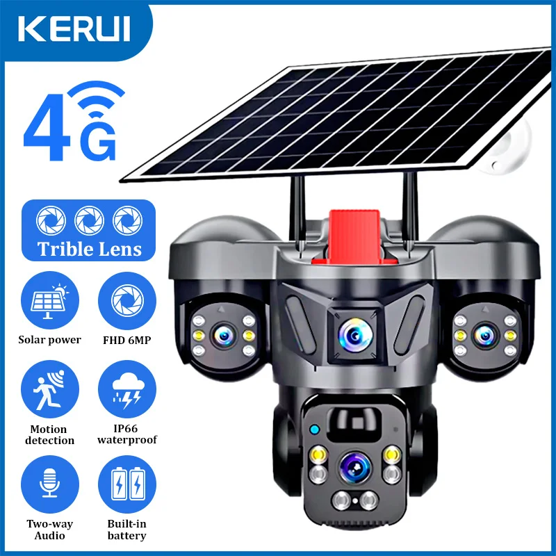 Home Security Adt - KERUI V380 Pro Outdoor PTZ 6MP