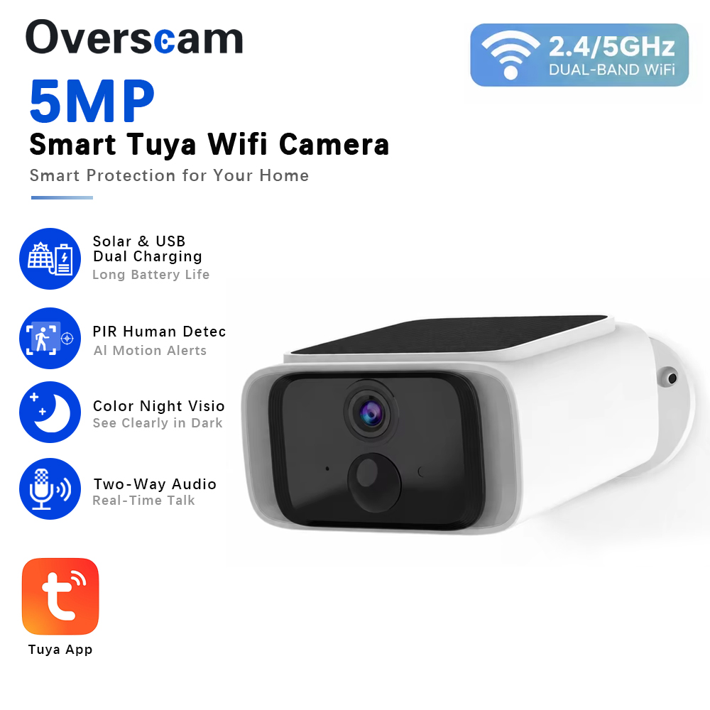 Home Security Upgrades - Tuya 5MP Solar Security Camera Wireless