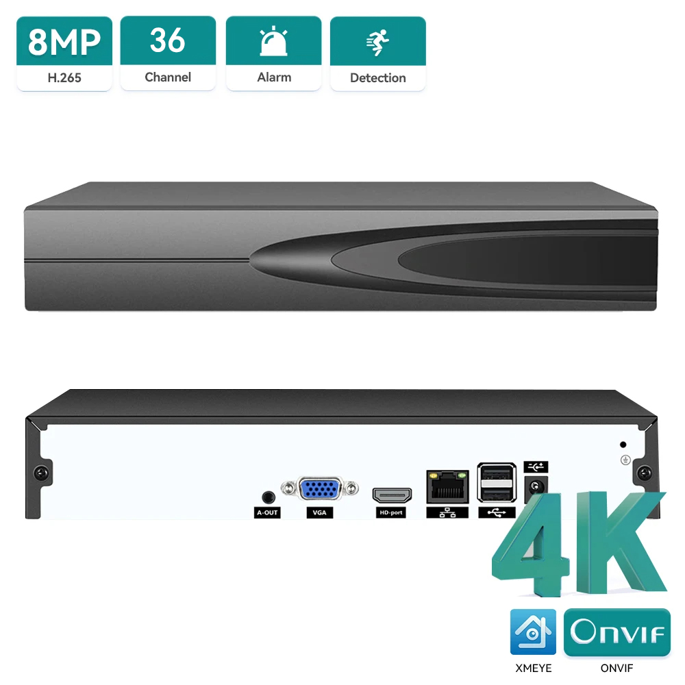 Home Security Upgrades - 4K ONVIF CCTV NVR 36CH/16CH/10CH 4K