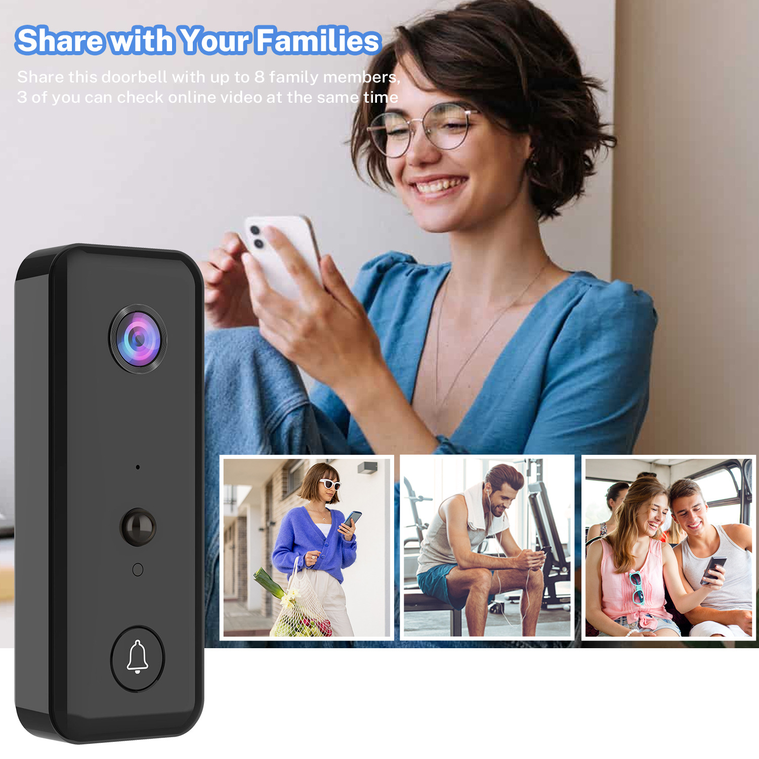720P Aiwit APP Cloud Storage W - Peephole Camera Viewer recension och pris