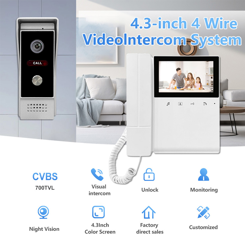 4.3Inch  TFT Monitor  4 Wired  - Peephole Camera Viewer recension och pris