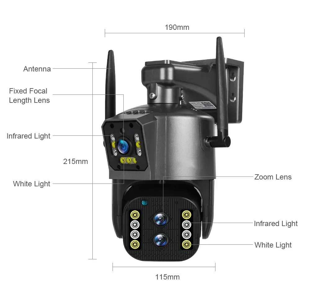 4K 4MP 10XZoom LTE 4G Sim Card - Ip Camera Outdoor 4K recension och pris