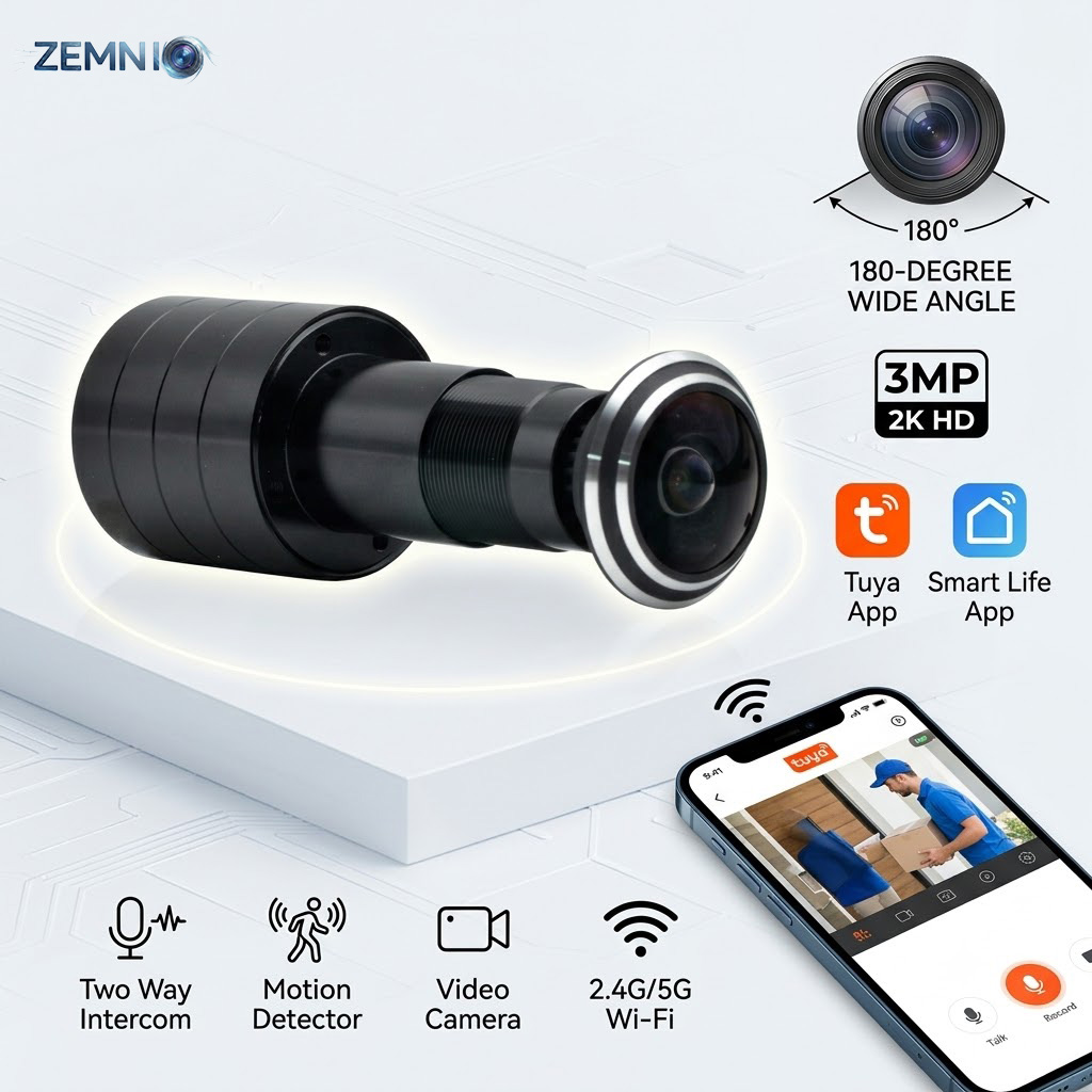 3MP 2K WiFi Peephole Camera,18 - Peephole Camera Viewer recension och pris