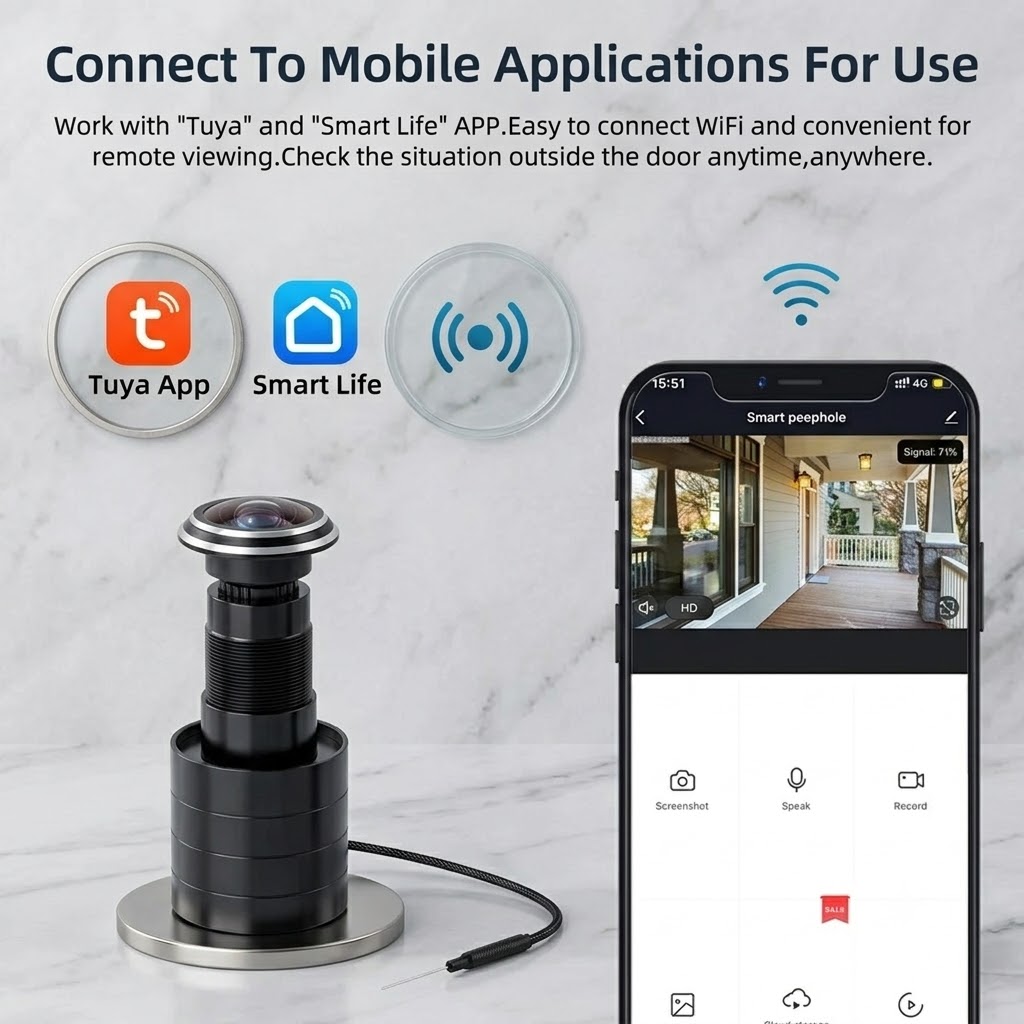 3MP 2K WiFi Peephole Camera,18 - Peephole Camera Viewer recension och pris