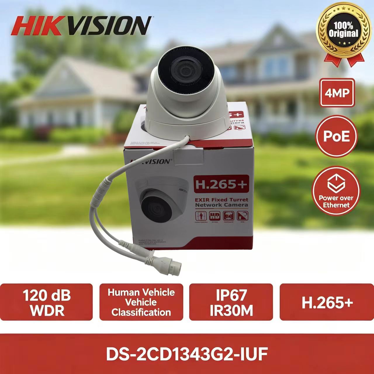 Hikvision DS-2CD1343G2-IUF 4MP - Home Security Hikvision recension och pris