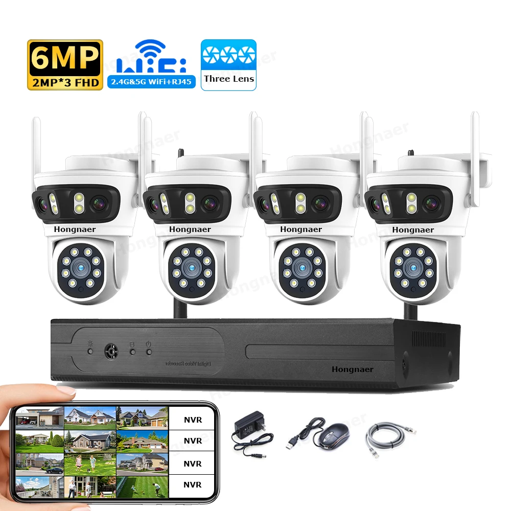 2026 Hongnaer 6MP 4CH 3 Lens 2 - Home Security Camera recension och pris