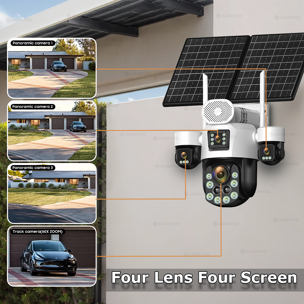 4 Lens Outdoor 360° Surveillan - Home Security Upgrades recension och pris