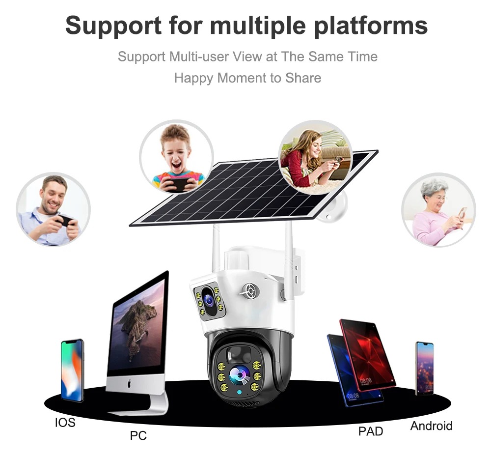 8MP 4G Solar Camera Dual Lens  - Ip Camera Outdoor 4K recension och pris