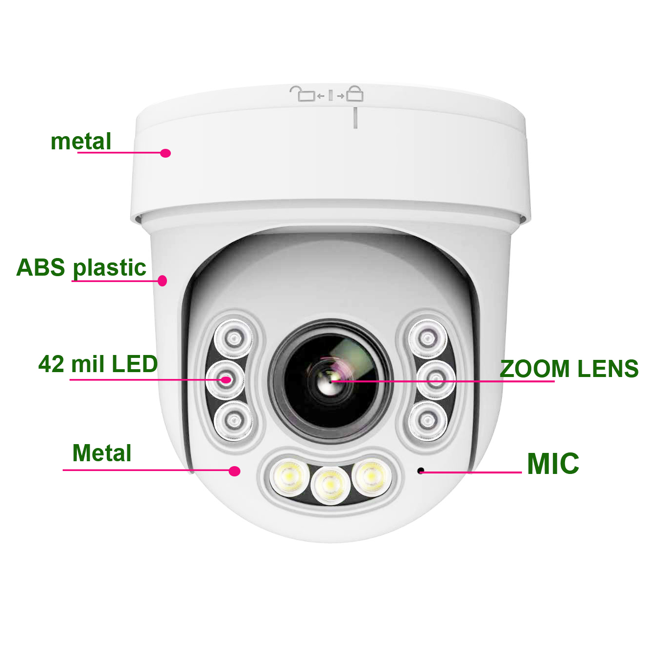 HiEasy 30X ZOOM 4K 8MP 30fps W - Home Security Hikvision recension och pris