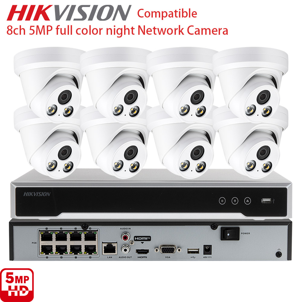 8CH 5MP IP CCTV Security Camer - Home Security System Hikvision recension och pris