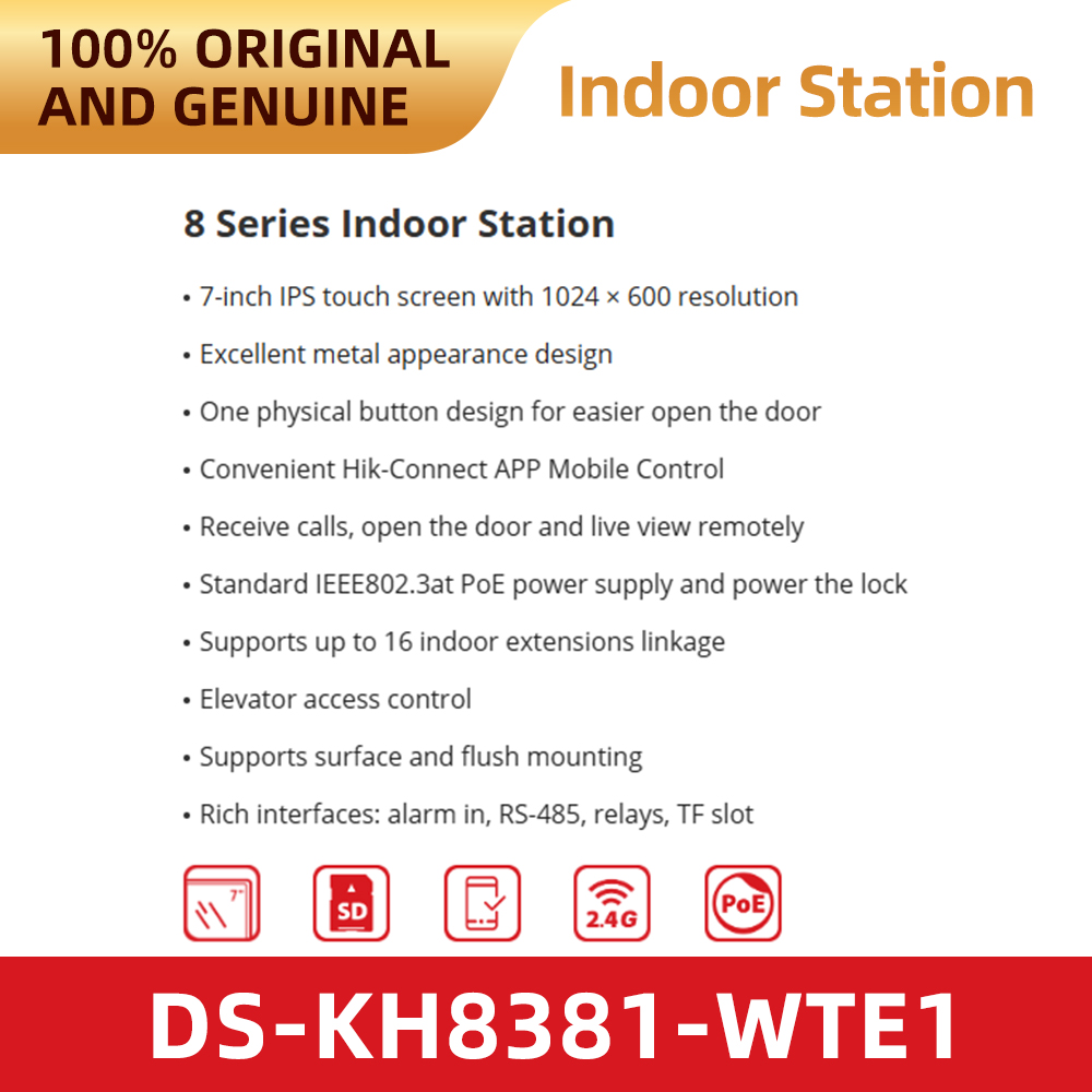 Hikvision DS-KH8381-WTE1 7 Inc - Home Security System Hikvision recension och pris