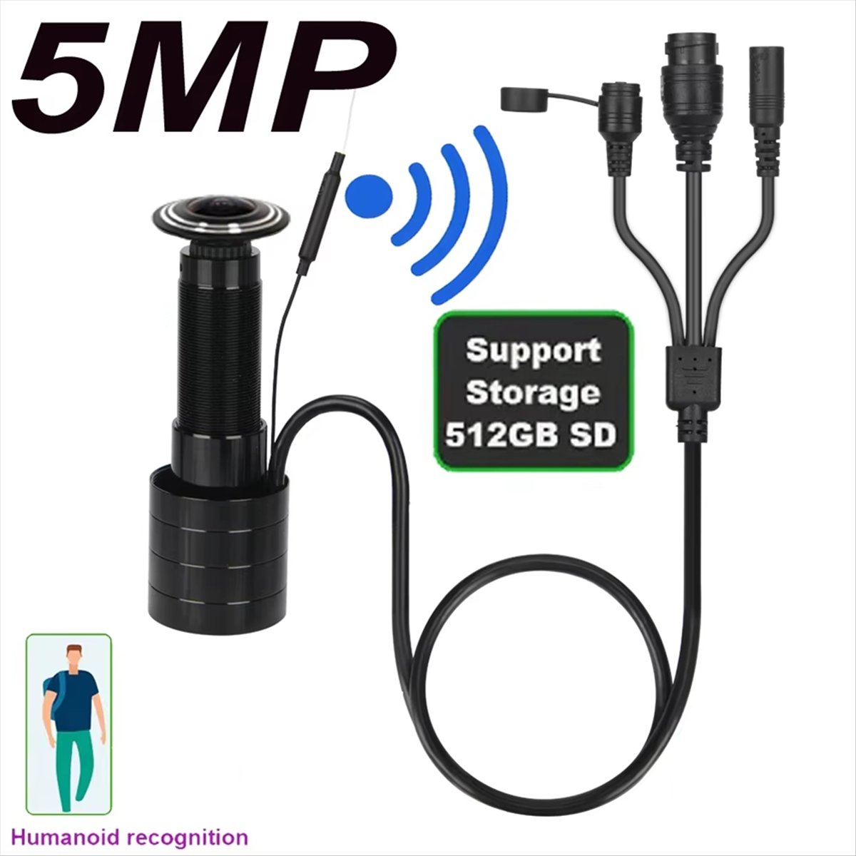 ABNH 5MP Door Eye IP POE Camer - Peephole Camera Viewer recension och pris