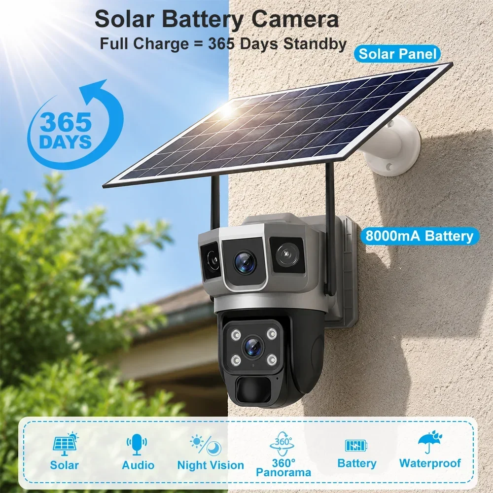 V380 4K 3 Screens 4G Camera So - Home Security Upgrades recension och pris