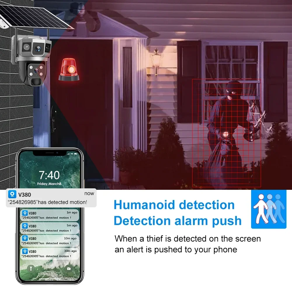 V380 4K 3 Screens 4G Camera So - Home Security Upgrades recension och pris