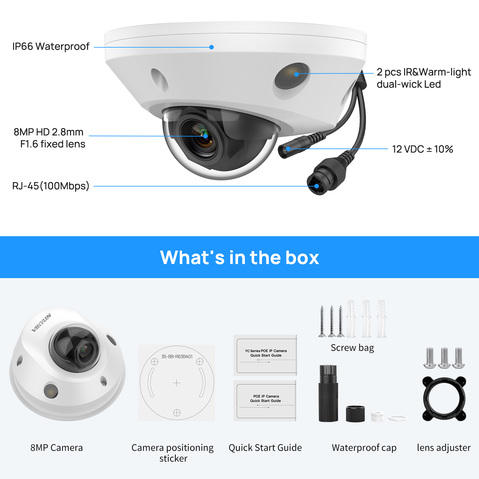 4K 8MP POE IR&Warm Lights fish - Home Security Hikvision recension och pris