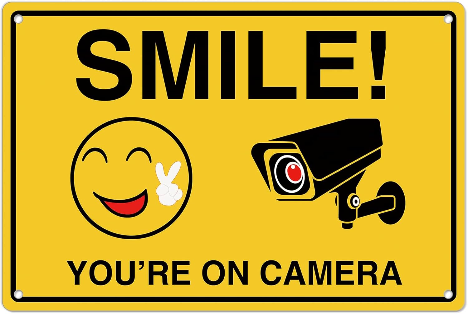Smile Youre On Camera Signs ;  - Home Security Upgrades recension och pris