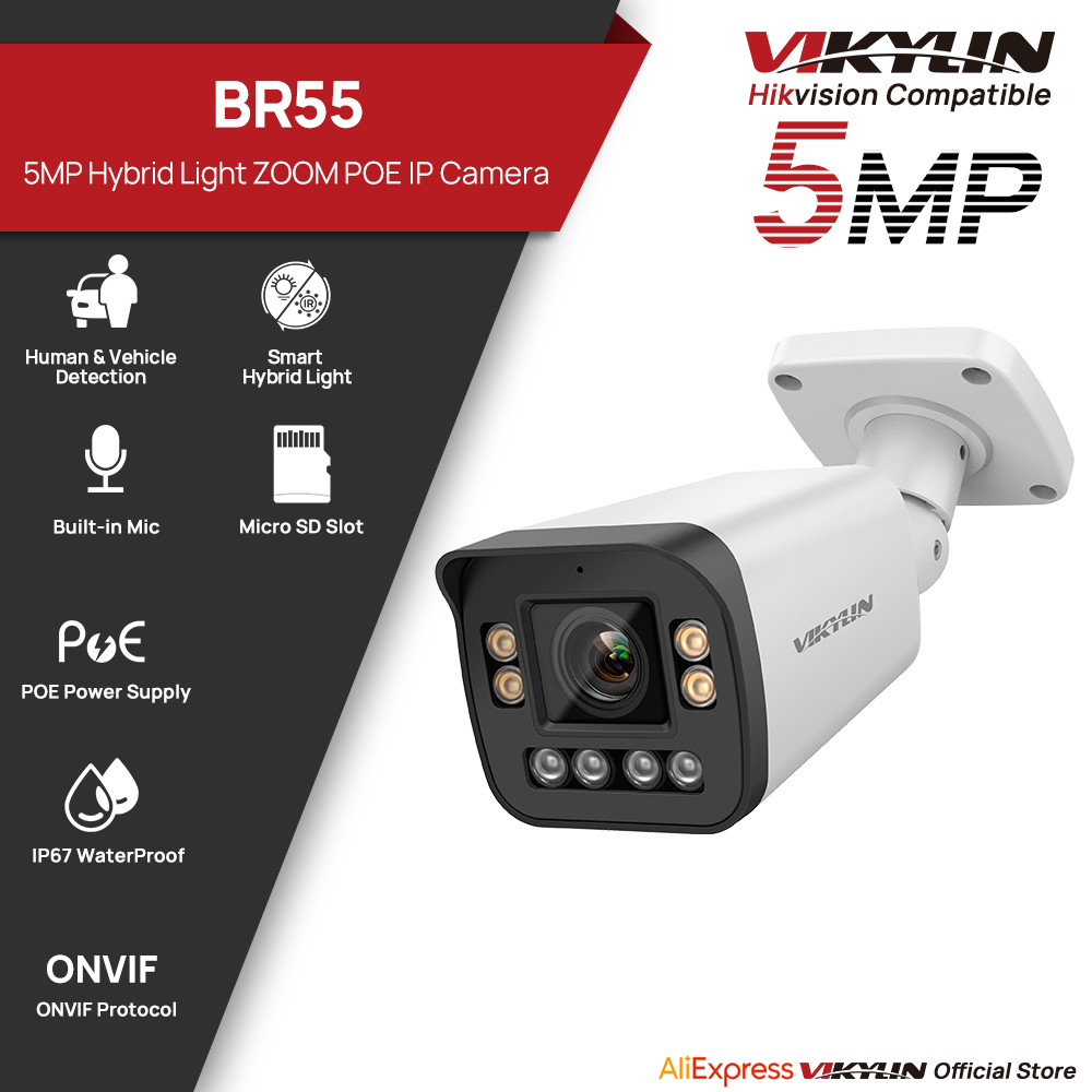 VIKYLIN 5MP 5X Zoom Bullet IP  - Home Security Hikvision recension och pris