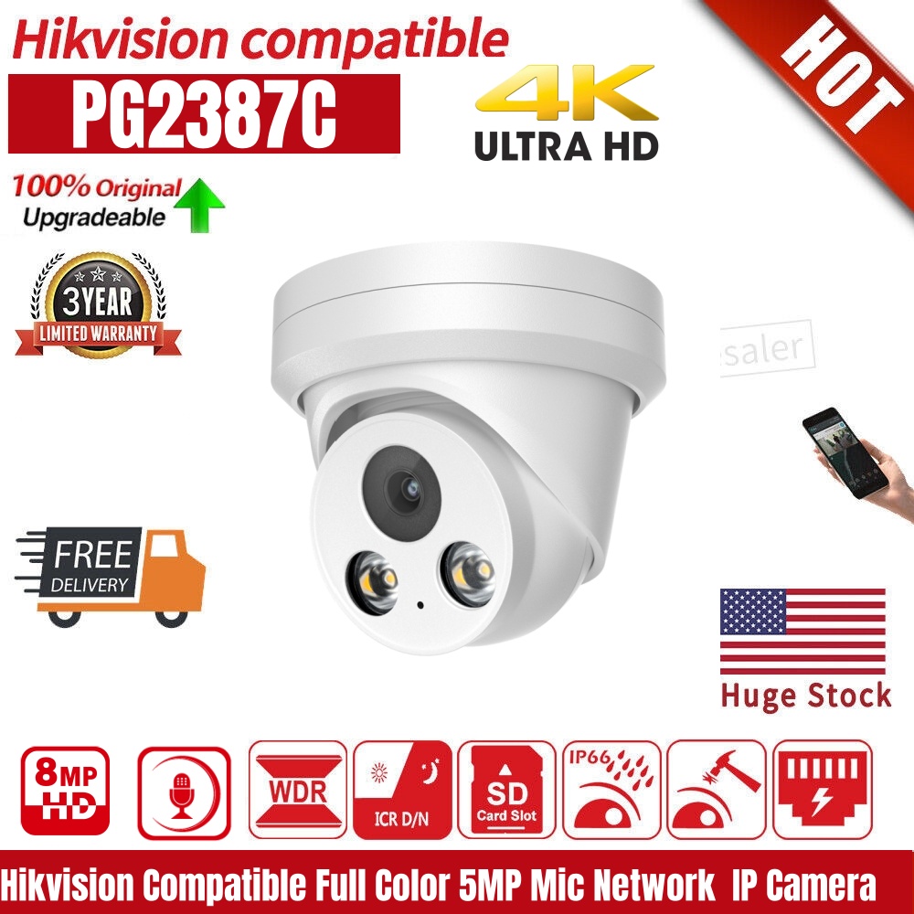 Hikvision Compatible 8MP 4K IP - Home Security Hikvision recension och pris