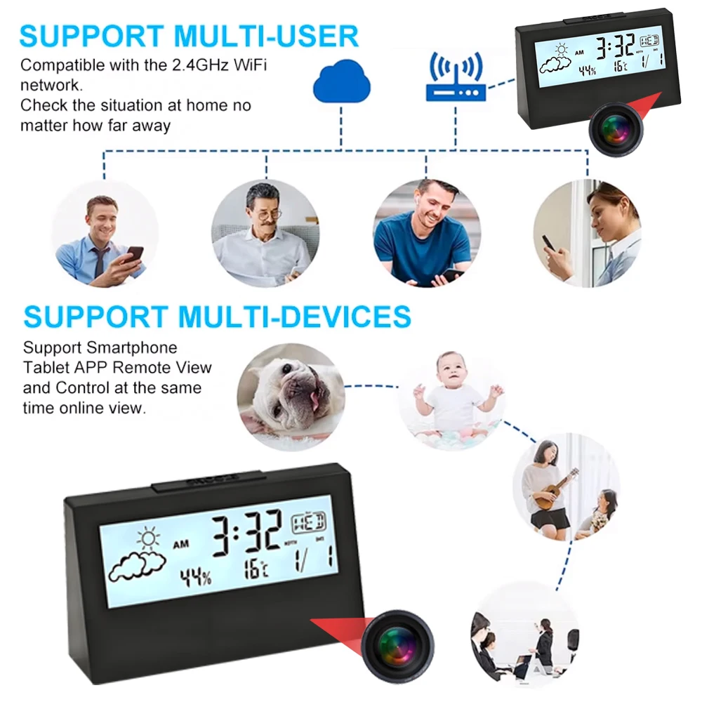 4K WiFi Clock Camera with Moti - Home Security Recorder recension och pris